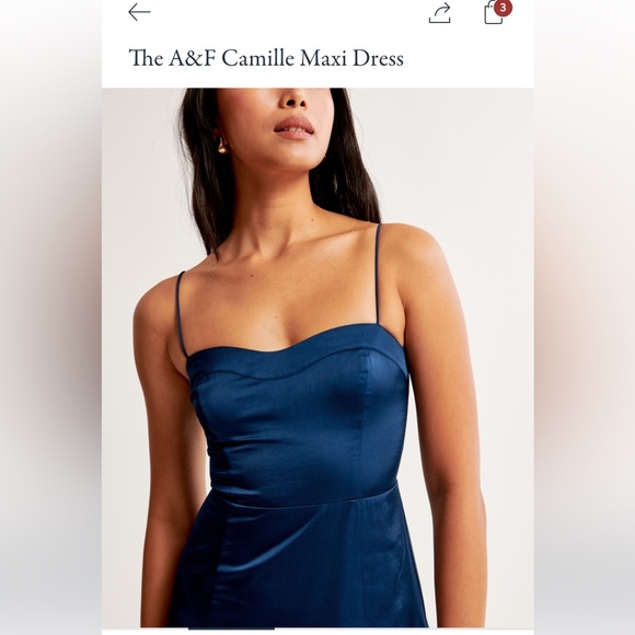 Abercrombie Camille Maxi Dress - Navy - Picture 3 of 4